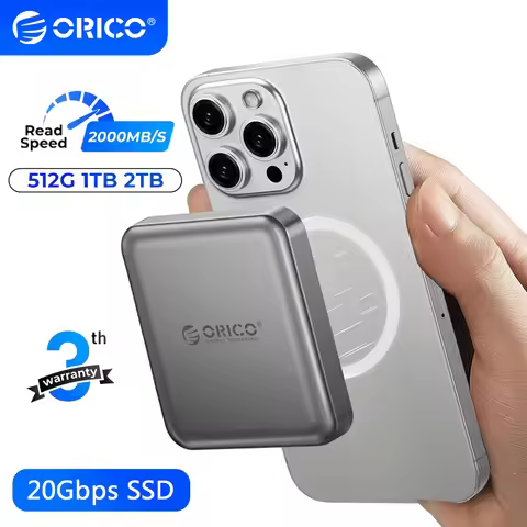 ORICO Portable External SSD 1TB 2TB Hard Drive PSSD Magnetic Disk USB3.2 20Gbps 4K HD Type C M.2 Sol