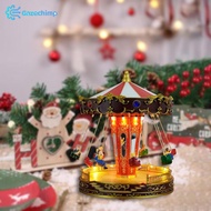 [Gazechimp] LED Christmas Carousel Decoration with Music And Light, Music Box Rotating Musical Carou