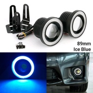 LAMPU FOGLAMP PROJIE ANGEL EYES BUMPER KABUT LED MOBIL TEMBAK PROJEKTOR  89 MM 89MM 2 MODE AVANZA XE