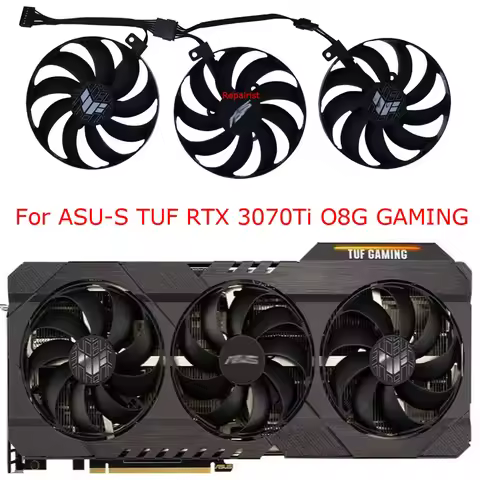 Graphics Card Fan,VGA Cooler,3Pcs/Set,T129215BU,CF9010U12S,For ASUS TUF RTX 3080Ti GAMING OC,For ASU