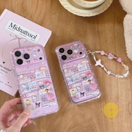 For iPhone 16 Pro Max Case TPU Chain Phone Case For iPhone 17 Pro Max 16 15 14 Cover 手机壳 Aesthetic K