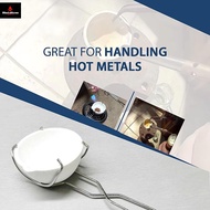 25.5CM Stainless Steel Crucible Tong Crucible Clamp Crucible Pliers White Gold Bowl Melting Gold Fur