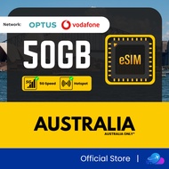 【澳大利亚 Australia eSIM】【Max 50GB】【Optus & Vodafone】Australia eSIM Sydney Perth Melbourne eSIM Australi