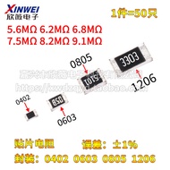 0402 0603 0805 1206 Chip Resistor 5.6M 6.2M 6.8M 7.5M 8.2M 9.1M Mega 1%