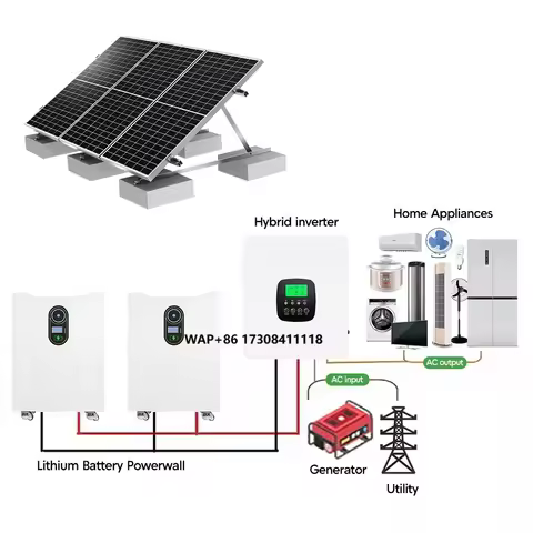 Solar Racking Inverter Battery Panel Hybrid System Kit Complete 5kw Balcony 3kw 10kw Solar System Ho