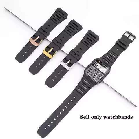 For Casio straps watch accessorise CA-53W CA-61W FT-100W W-520U W-720G tpu soft watchband 20mm Wrist