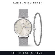 Daniel Wellington Gift Set - Classic 40mm Day Display Sterling Champagne Silver + Mesh bracelet 2.8