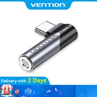 Vention 90-Degree Right Angle USB-C to 3.5mm Adapter, Space-Saving & Convenient Male to Female Audio