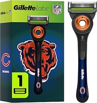 Gillette Labs Special NFL Bears Edition Shaving Razor for Men - 1 Handle, 1 Blade Refill, Perfect fo