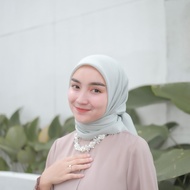Jilbab Kerudung Paris HARRAMU Polos Seafoam Green Segiempat Voal Premium Hijab Krudung Lasercut