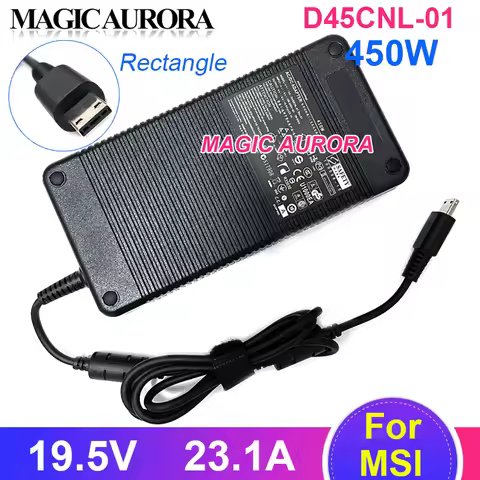 Genuine 450W 19.5V 23.1A Laptop Adapter Charger D45CNL-01 For MSI GE76 GT76 GP76 GT77 X170 Power Sup