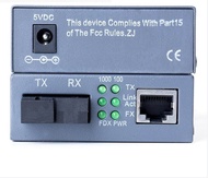 （จัดส่งกทม）Gigabit Media Converter 10/100/1000 MBPS HTB-GS-03 /HTB-3100 Fiber Optic 40KM Single-mode Single-fiberWDM RJ45 (2 ตัว A และ B) Netlink Media Converter มีเดีย คอนเวอร์เตอร์