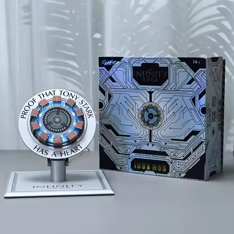 NIKOLATOY Marvel Iron Man Chest Arc Reactor Wireless Magnetic Charging Alloy Base Desk Decoration Fo