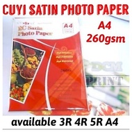 CUYI RC Satin A4,3R,4R,5R photo paper, High Quality