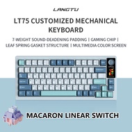 LANGTU LT75  Gasket 7 Layers Fill RGB Hotswappale Tri-Mode 75% 80 Keys Wireless Mechanical Keyboard