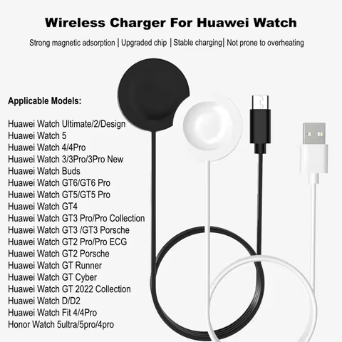 Integrated Wireless Charger for Huawei Watch GT6, GT5, GT4, GT3, GT2 Pro ECG, GT Cyber Runner, 2022,