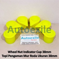 Wheel Nut Indicator Cap 38 mm Car Wheel Nut Bolt Mark Cap Strong Key Size 38mm Wheelnut Indicator