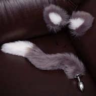 Female Interactive Fox Cat Tail Metal Butt Plug Hoop For Backyard Chrysanthemum