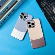 Two Tone Color leather Case iphone 16 | 16 Pro | 16 Plus | 16 Pro Max New Case leather two Color