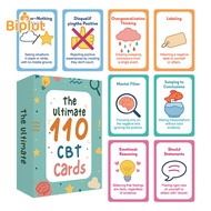 Positive Thinking Therapy Cards Behavioral Therapy Aid 110pcs Cbt Deck Cards for Anxiety Relief Mind