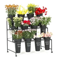 Iron Art Display Rack Shelf Flower Shop Ladder Shelf Flower Shop Large Flower Rack Flower Bucket Flo