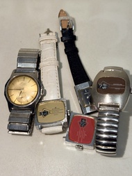 Vintage Lot of 5 Watches Mido Sindaco Swissline Seiko