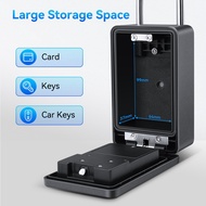 wsustore--Bluetooth Fingerprint Password Key Lock Box Waterproof Wall Mounted Door Hanging Safe Depo