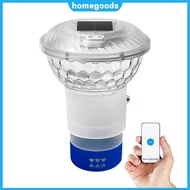 Solar Powered Pool Chlorine Floater with Colorful Lights Adjustable Pool Chlorine Dispenser Chlorine