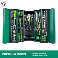 VODELL Premium CR-V 85pcs Ratchet Box Socket Set Combination Socket Wrench Spanner Tools Set Soket A