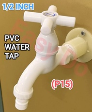 1/2 INCH (P15) PVC Water Tap/PVC Bib Tap/Plastic Tap/PVC Tap