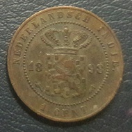 Koin 1 cent Ned indie 1898