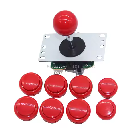 SANWA Style Joystick + Sanwa Style Push Buttons 30mm & 24mm For DIY Arcade Game Machine Kit