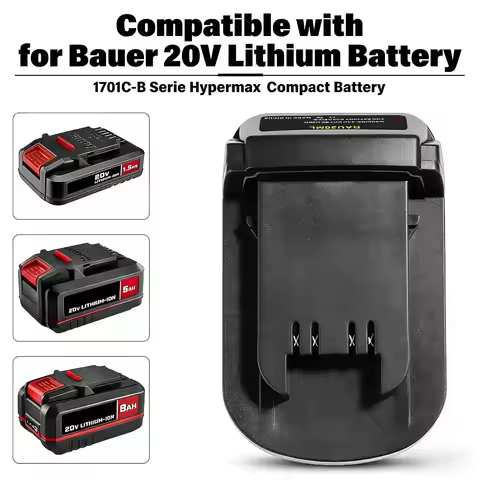 BAU20MIL Adapter for Bauer to for Milwaukee 18V Tools for Bauer 20V Lithium Battery Converter to for