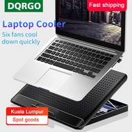 DQRGO【Same day shipment】 Aluminum Alloy Laptop Cooler Adjustable Laptop Cooling Pad Notebook Gaming Cooler Stand with Strong Big Fan and 2 USB Ports for 12-17inch Laptop