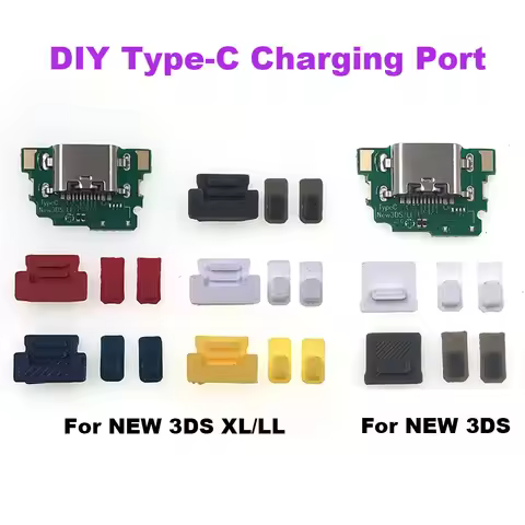 1-5 Sets DIY For Nintendo New 3DS XL Charging Port Replacement Convert to USB-C Mod USB Type C For N
