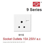 UMS  15A 1 Gang SP Switched  Socket Outlet 9115