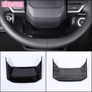 cheya ABS Piano Black Car Steering Wheel Decorative Panel Cover for Toyota Land Cruiser Prado 250 LC