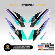 HONDA STRIPING WINHONDA 96 MOTIF/ WIN 100 STICKER/ VIRAL WIN 100 VARIATION STICKER/ DECAL STICKER/