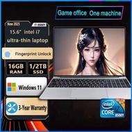 Laptop Brand New 15.6 inch Intel Core i7-8500Y Windows 11 Pro Loptops Gaming Laptop Office Computer 