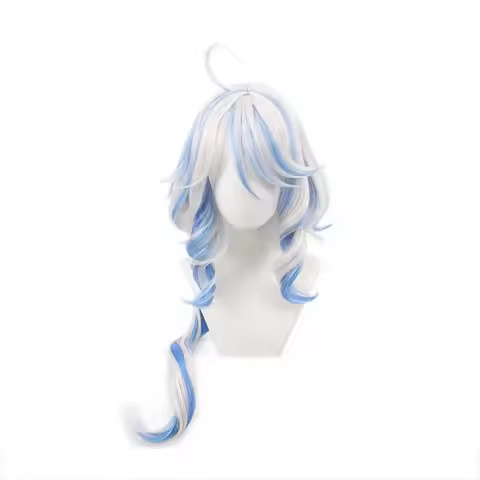 Furina Synthetic Wigs Game Genshin Impact Cosplay Focalors Wig Fontaine Furina Hydro Women Blue Weft