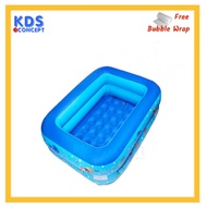 [KDS E Concept] Inflatable Swimming Pool 1.1M/2.1M Baby Kid 3 Rings Indoor Outdoor Kolam Mandi Budak