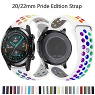 สายนาฬิกาซิลิโคนแบบสมาร์ทวอชสายรัดข้อมือซิลิโคนสำหรับ Huawei Watch 3 Pro GT 2/2e 42มม./46มม. GT 3 2 Pro GT2e 20มม./22มม. Samsung Galaxy Watch 42 46มม. 3 WATCH 4คลาสสิกแบบคลาสสิค