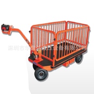 ST/🥦ZK-119with Fence Electric Flat Truck Guardrail Type Electric Platform Trolley Electric Cart NDEQ
