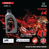 SARAWAK-READY STOCK MOTION 4T Fully Synthetic Scooter Motorcycle Engine Oil API SN JASO MB (10W40/1L