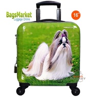 BagsMarket Luggage Sharton กระเป๋าเดินทางล้อลาก แบบซิปขยาย 16 นิ้ว 4 ล้อ หมุนรอบ 360° Polycarbonate 