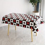 1 PCS Casino Theme Party Decorations Poker Tablecloth Las Vegas Tablecloth Casino Tablecloth for Poker Cards Birthday Party Favor Supplies