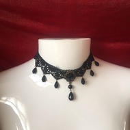 Gothic Necklace Vampire Necklace Dark Series Witcher Black Lace Gothic Necklace