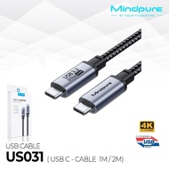MINDPURE US031 USB CABLE 1M2M/