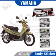 YAMAHA Nouvo AT115 Body Cover Set Coverset Stripe Strike Sticker - Blue Silver Green