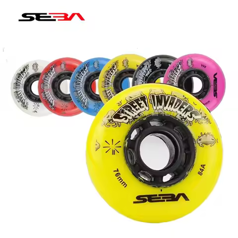 4 Pcs SEBA Street Invaders Inline Skates Wheels 84A Roller Skating Wheels FSK Slalom Sliding Tires f
